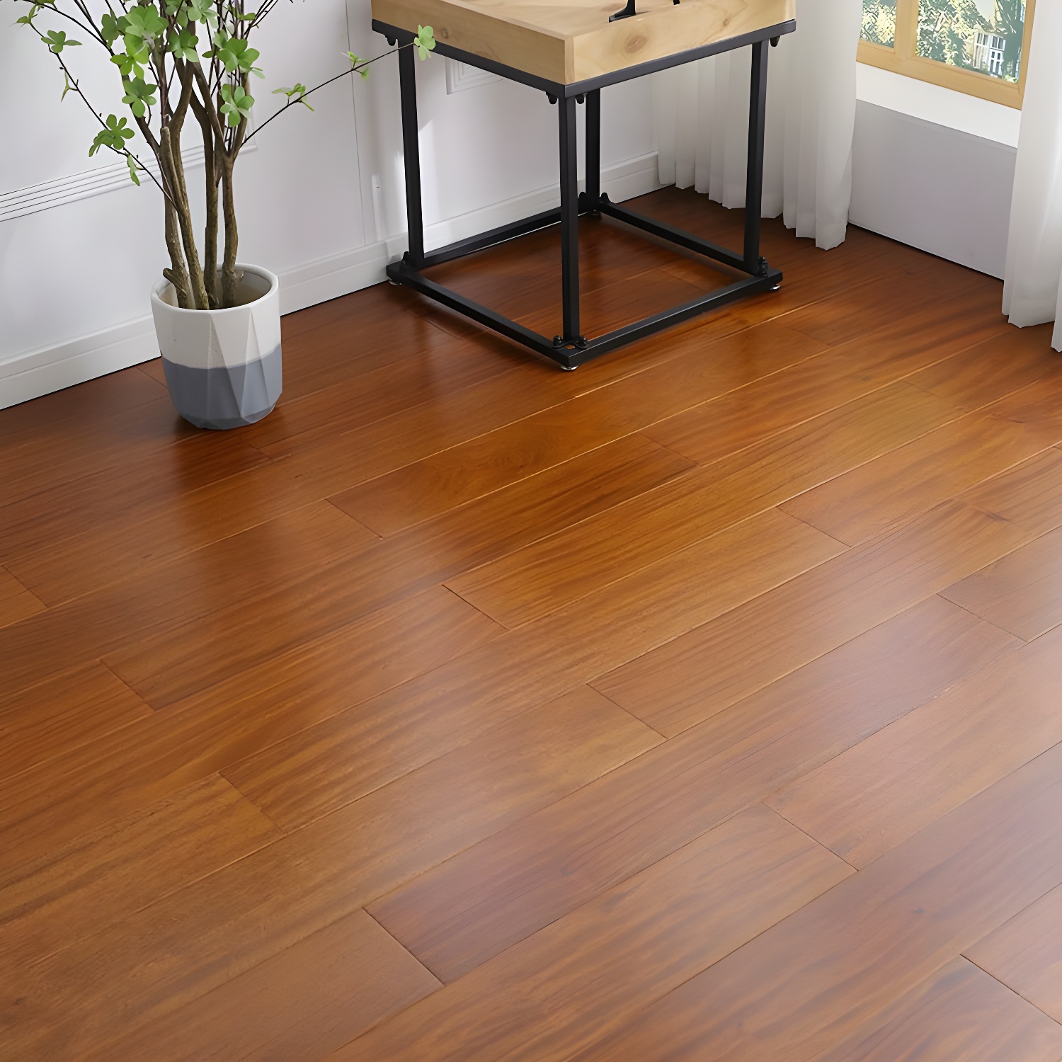 Waterproof and Scratch Resistant Matte Finish Solid Wood Hardwood Flooring