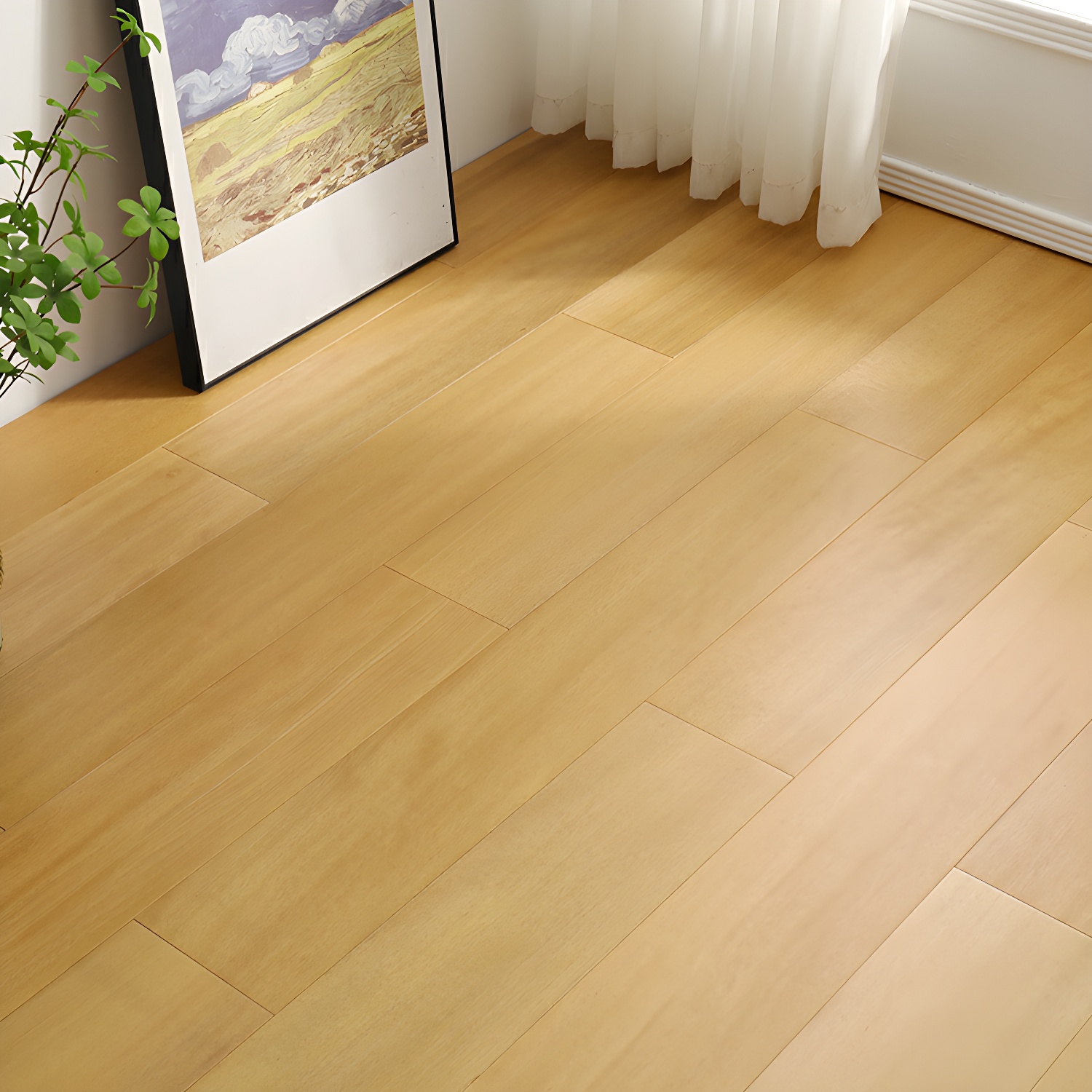 Sanders Medium Wood Solid Hardwood Flooring - Waterproof, Scratch Resistant, Matte Finish, Brown