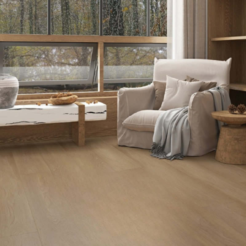 Elegant Waterproof Laminate Wood Planks - Natural Wire Brushed Texture for a Breath of Style