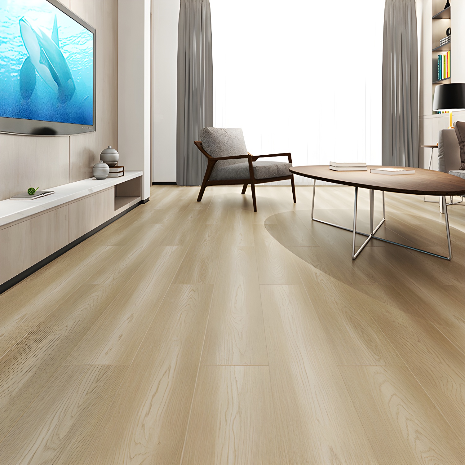 Waterproof Low Gloss Laminate Wood Planks - Stylish and Durable Flooring for Your Living Space