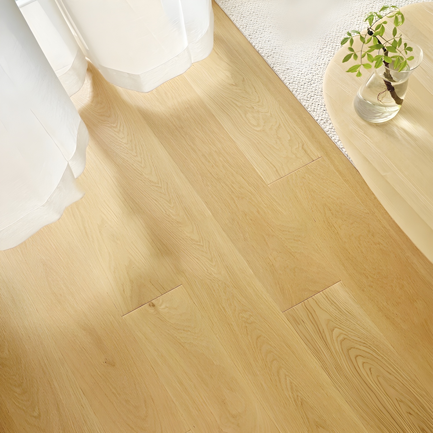 Waterproof Scratch Resistant Oak Hardwood Flooring Matte Finish