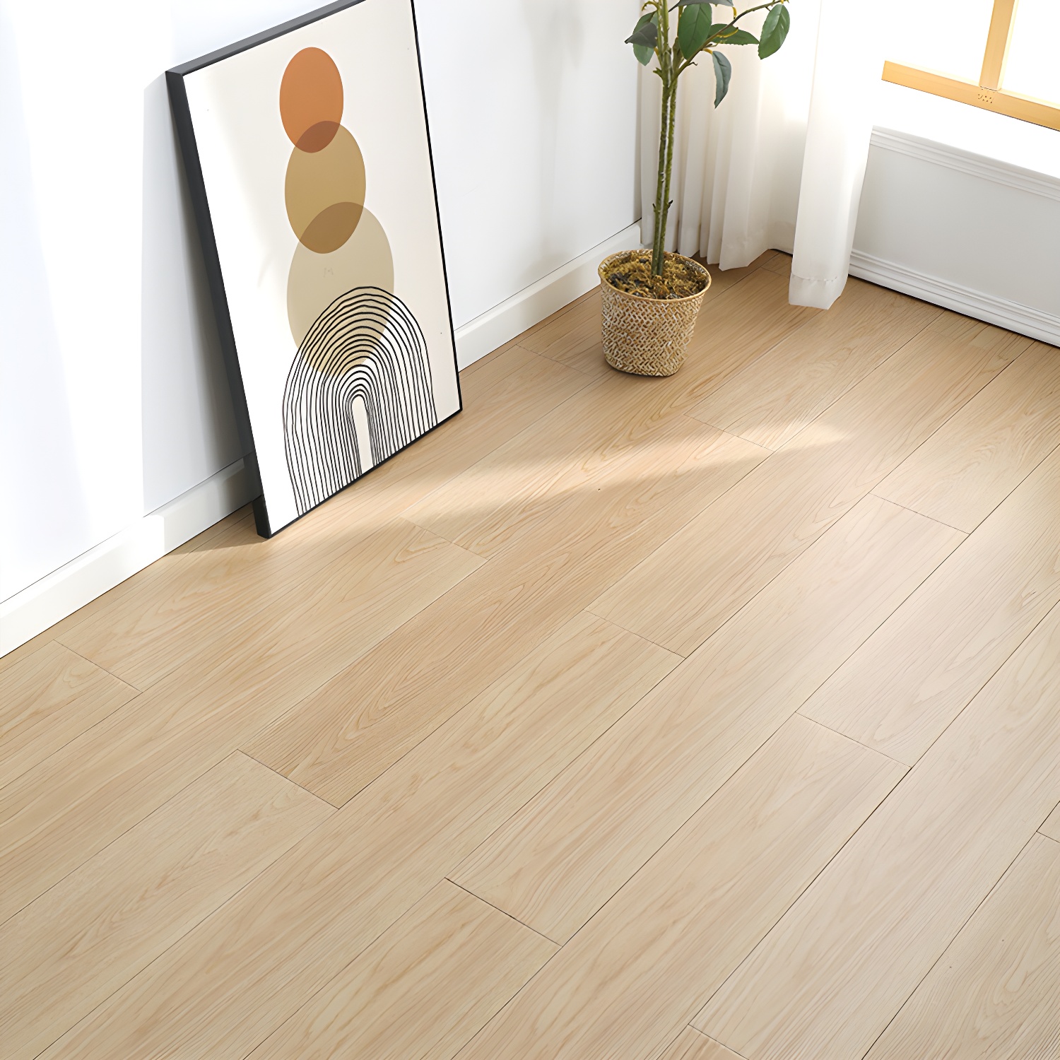 Stain-Resistant OKAN Solid Wood Waterproof Flooring in Modern Style