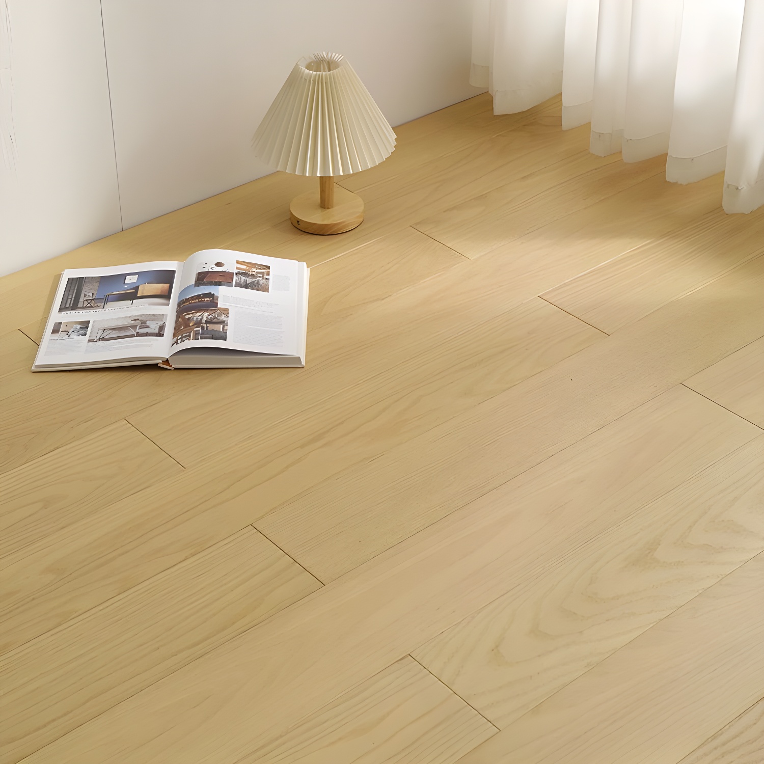 Brown Oak Waterproof Matte Solid Wood Click-Lock Hardwood Flooring
