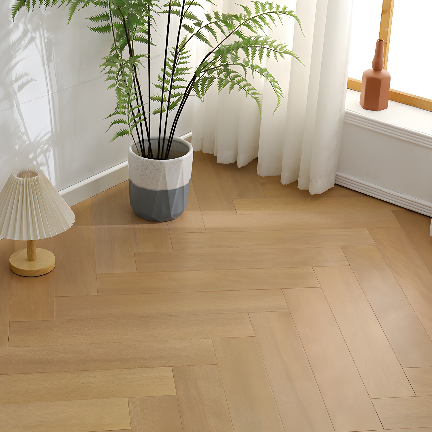 Modern Brown Wood Hardwood Flooring: Waterproof and Scratch Resistant
