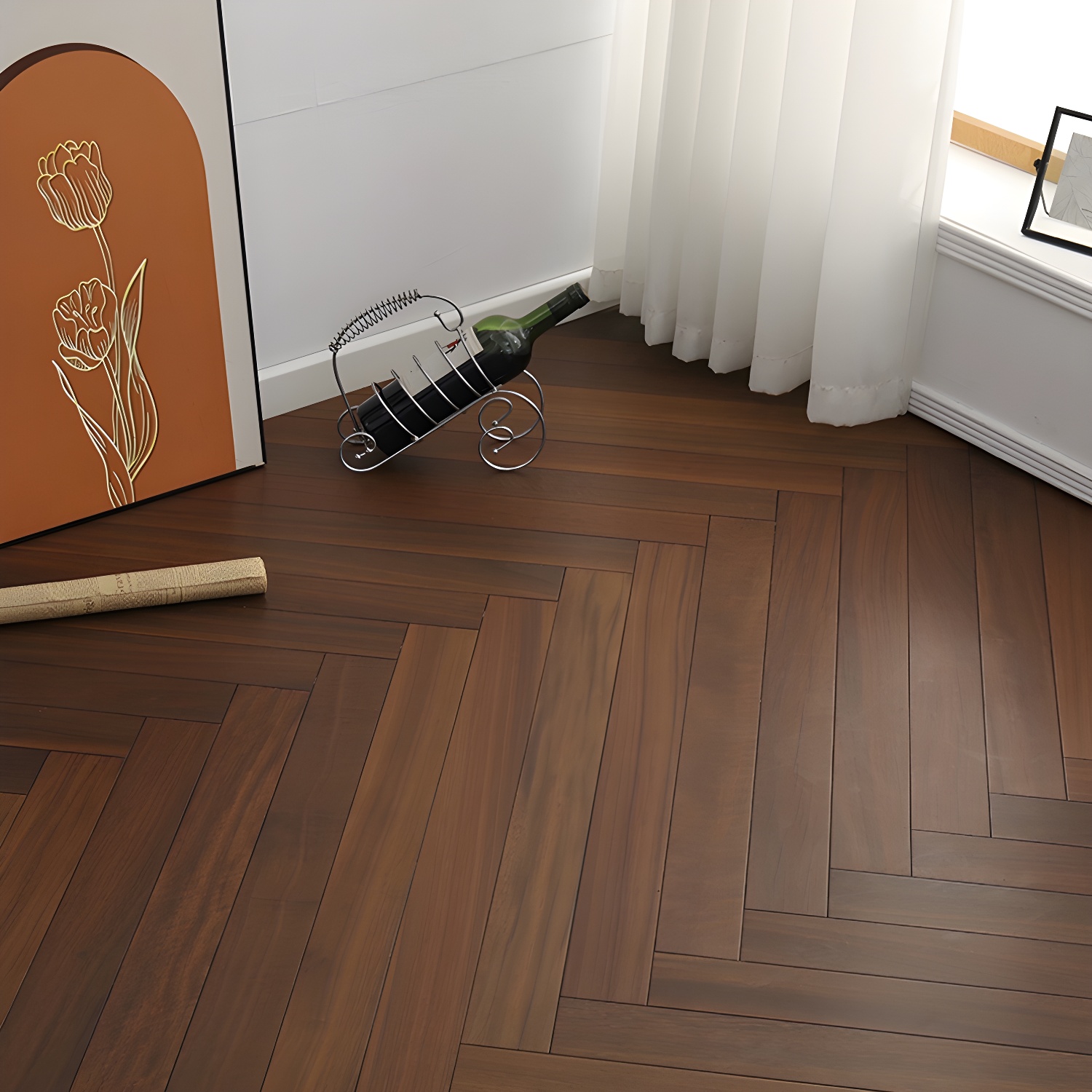 Waterproof Camphor Wood Click-Lock Flooring with Matte Finish