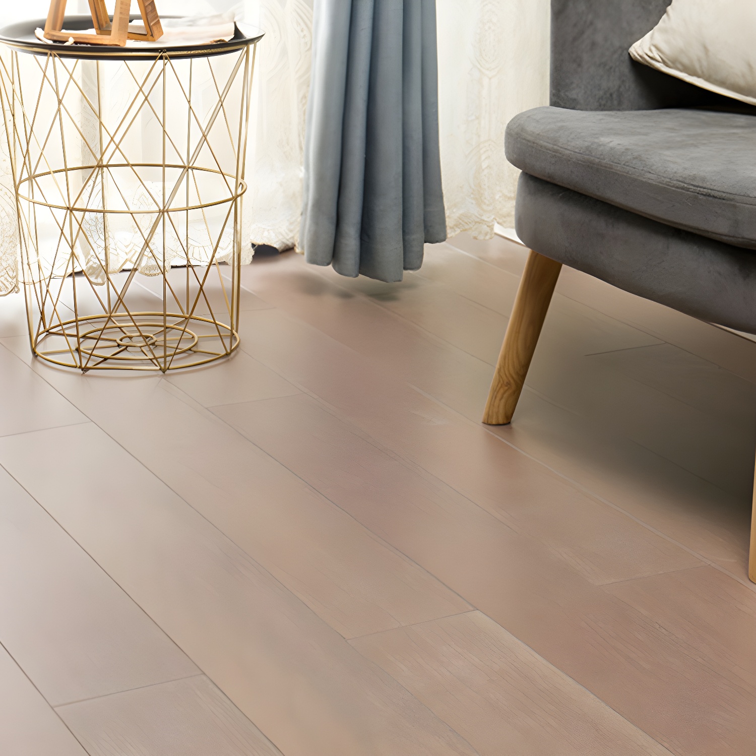 Modern Style Solid Wood Tongue and Grove Medium Wood Hardwood Flooring