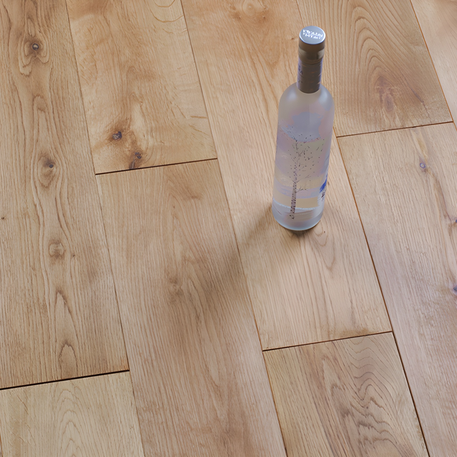 Luxury Light Wood Click-Lock Solid Wood Hardwood Flooring with Matte Finish