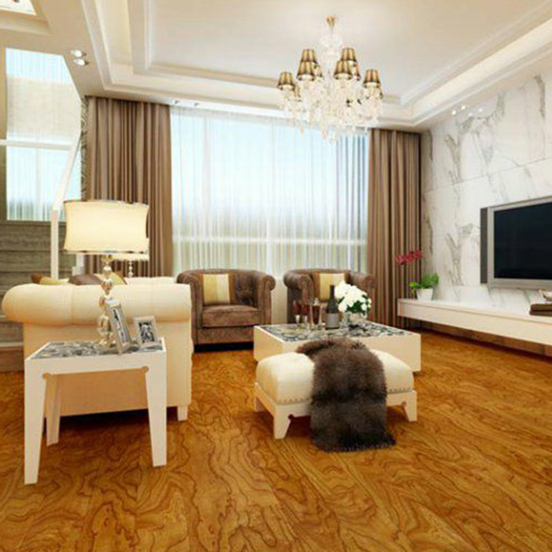 Waterproof Scratch Resistant Laminate Flooring - Low Gloss Medium Wood Planks for Living Space