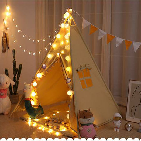 Modern Triangle Play Tent with Foldable Design and Windows Included for Indoor Play