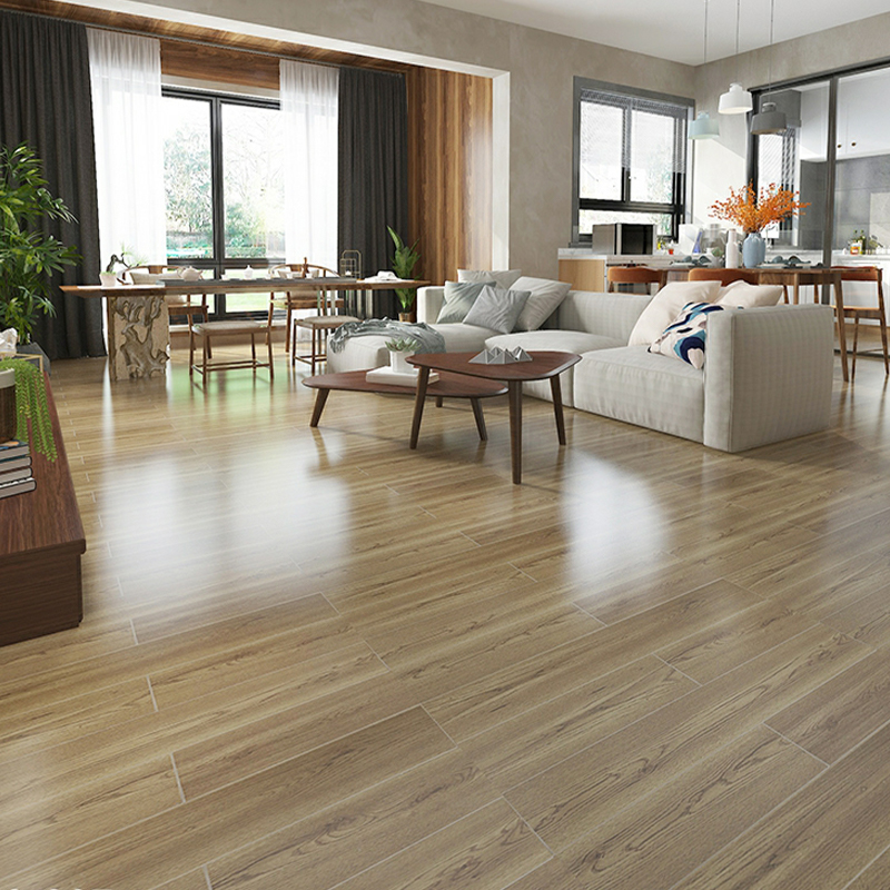 Waterproof 12mm Thick Laminate Wood Planks - Scratch and Stain Resistant Flooring for Living Space