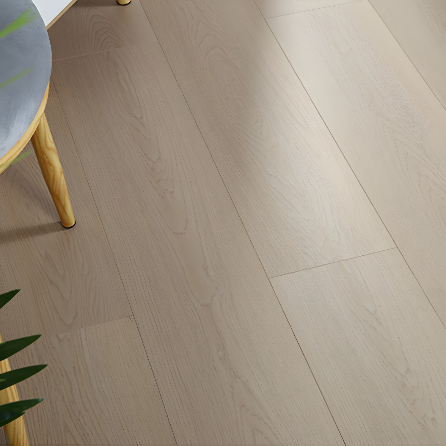 Scratch Resistant Laminate Wood Planks for Living Space with Semi-Gloss Finish