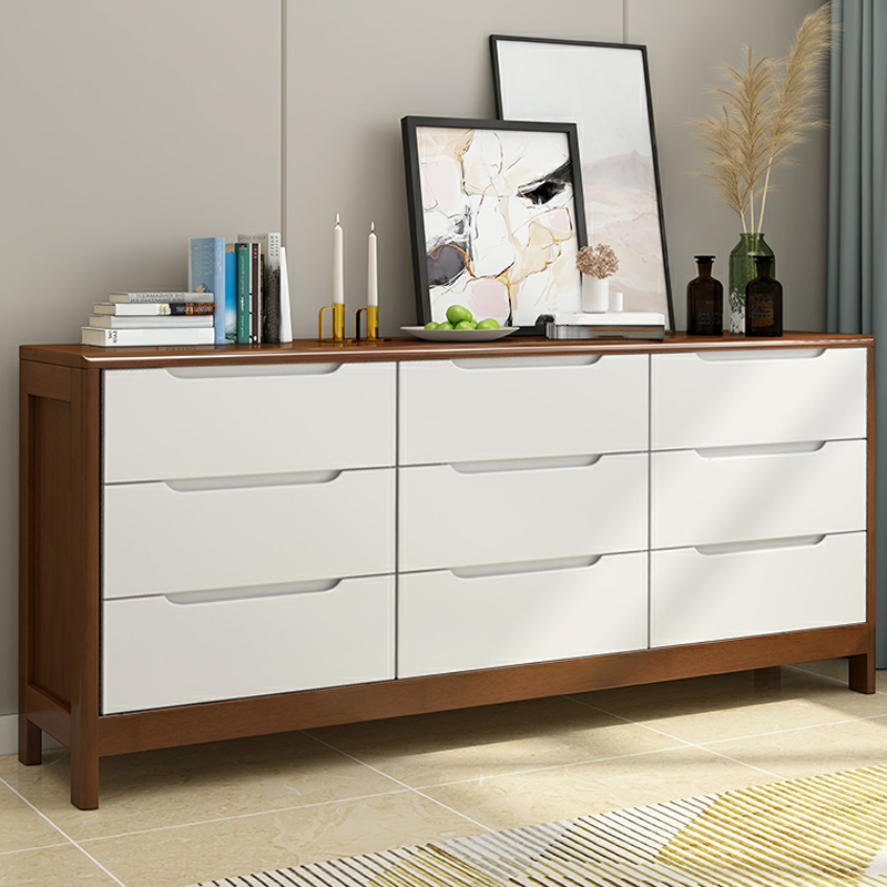 Modern Solid Wood Dresser in Natural Finish with Soft Close Drawers