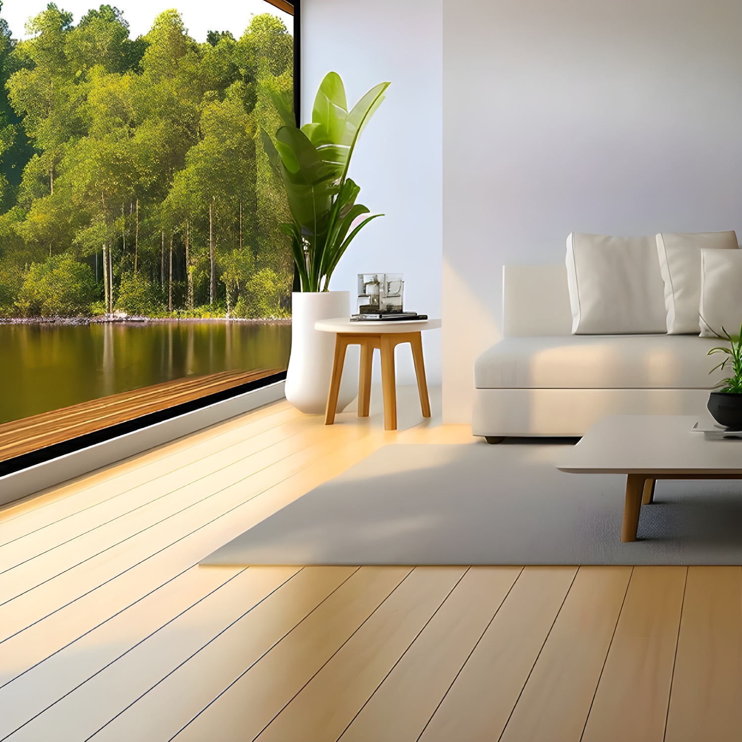 Waterproof Scratch Resistant Laminate Wood Planks - Low Gloss Flooring for Stylish Living Space