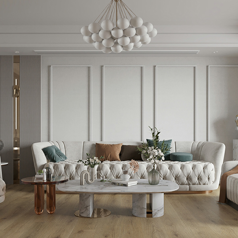 Scratch Resistant Laminate Wood Planks for Living Spaces, Low Gloss Smooth Surface Texture