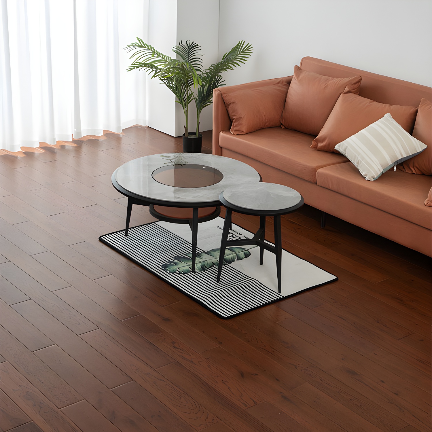 Waterproof and Scratch Resistant Oak Medium Wood Modern Style Click-Lock Hardwood Flooring