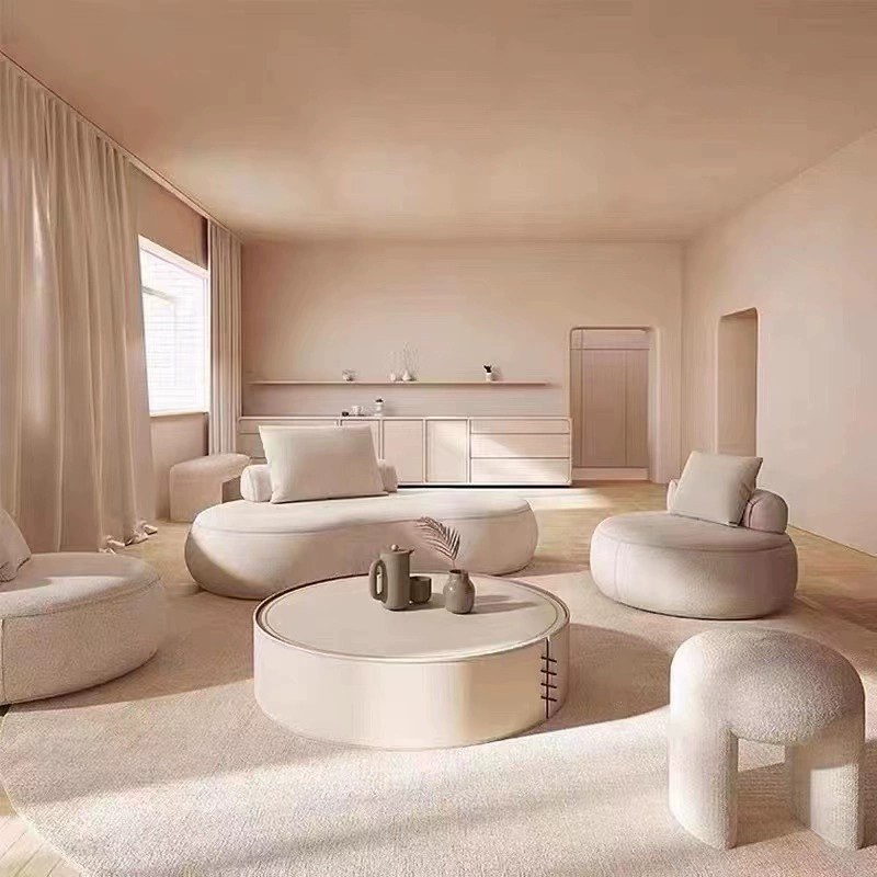 Modern Armless Chaise Lounge Upholstered in Genuine Leather for