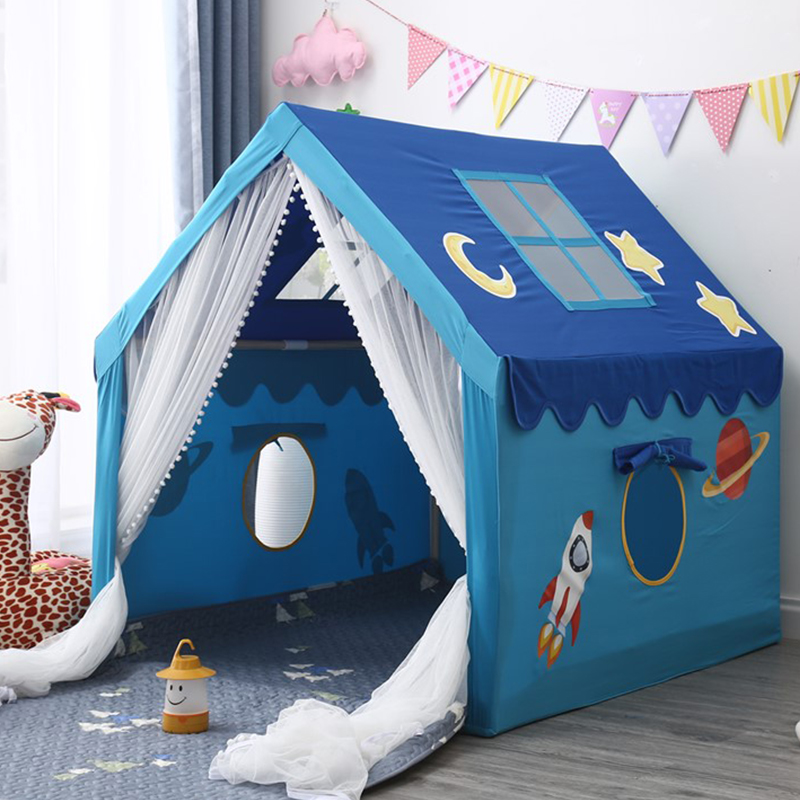 Large Square Playhouse with Solid Fabric Material and Windows - Perfect Indoor Play Tent for Kids
