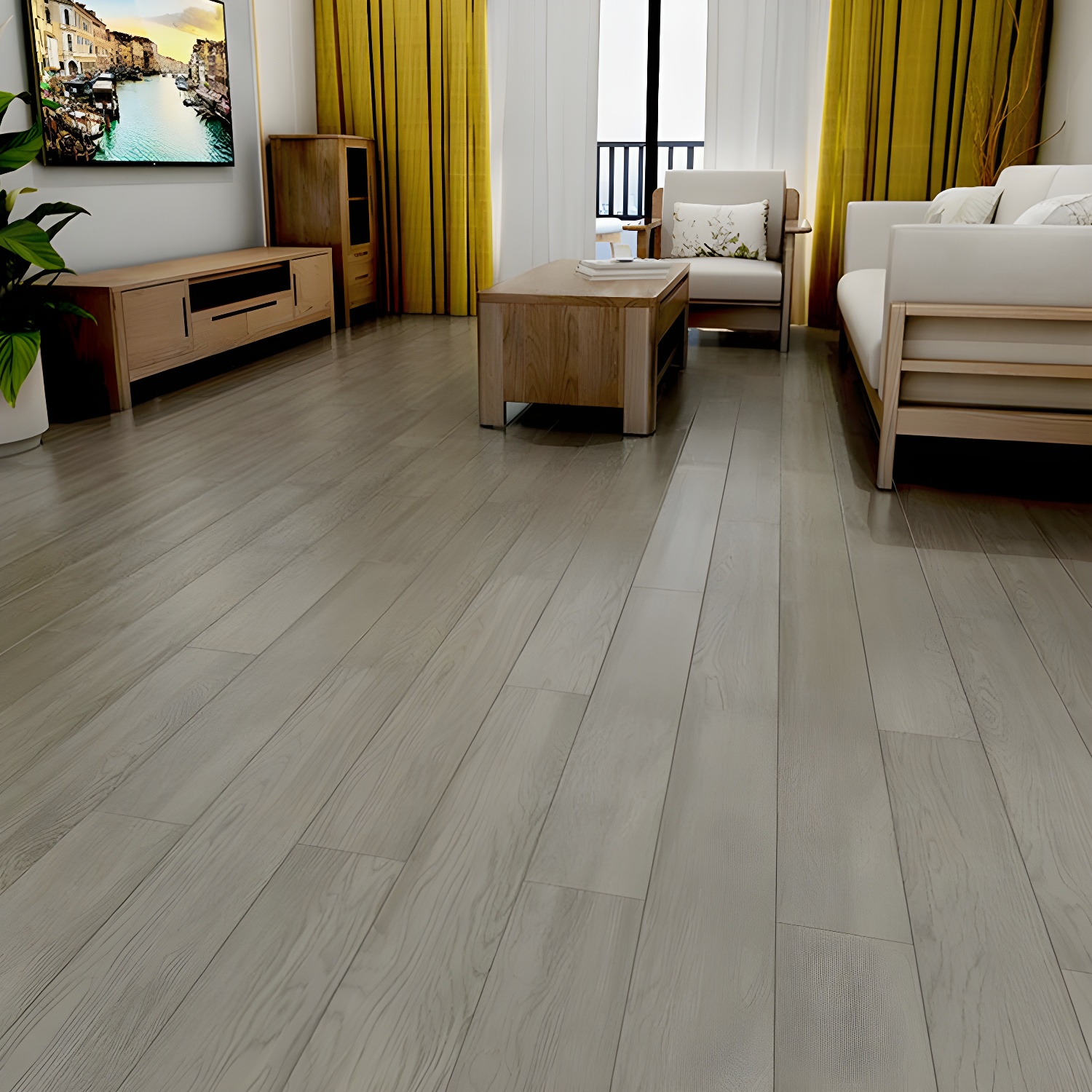 Elegant Light Wood Laminate Flooring - Waterproof Flooring for 12mm Oak Planks