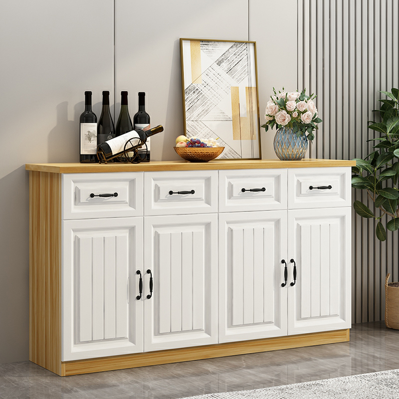 White Wooden Buffets & Sideboards with Cabinets and Drawers for Dining Room