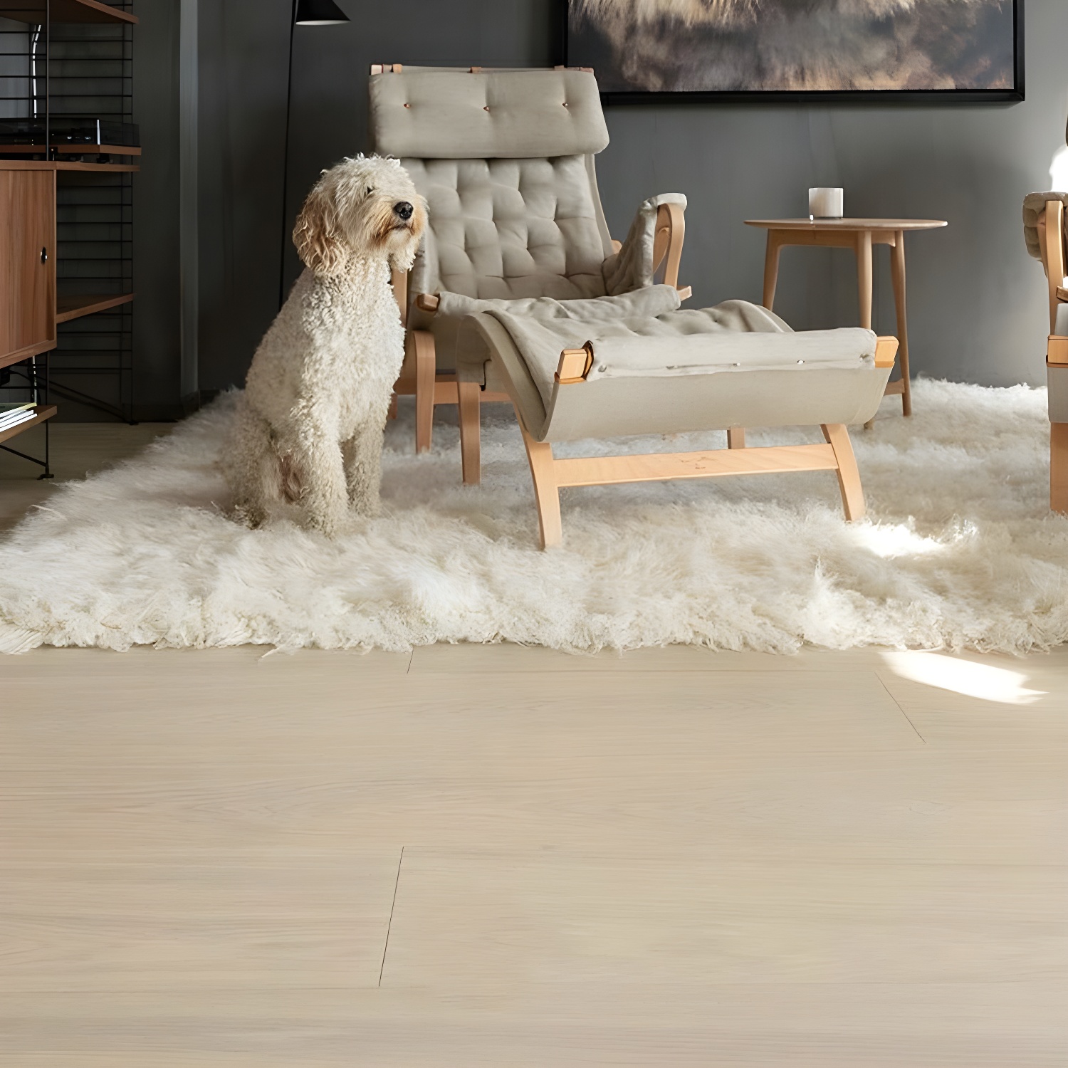 Smooth Low Gloss Laminate Wood Planks for Scratch Resistant Living Space Flooring, Waterproof