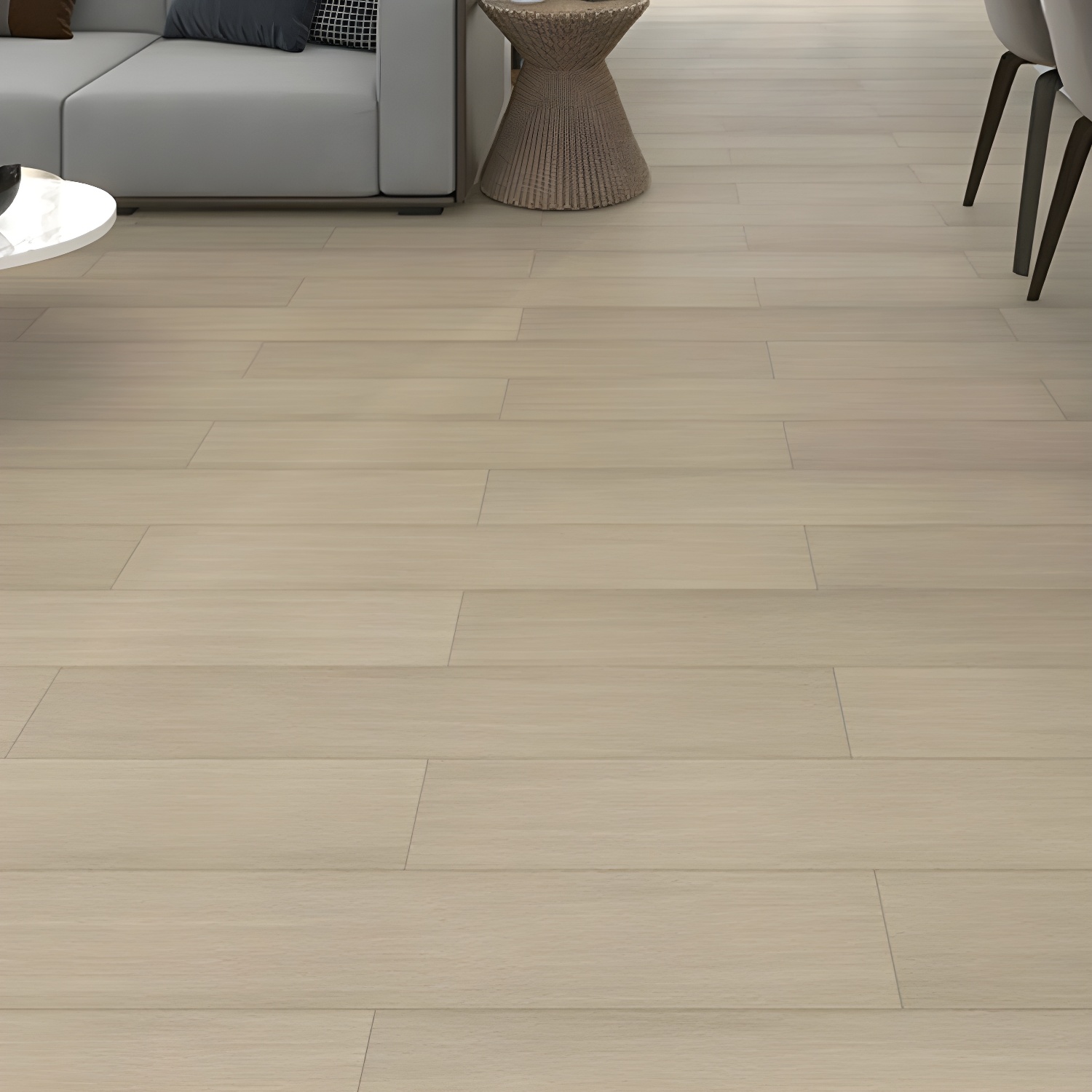 Medium Wood Wire Brushed Birch Click-Lock Solid Wood Hardwood Flooring