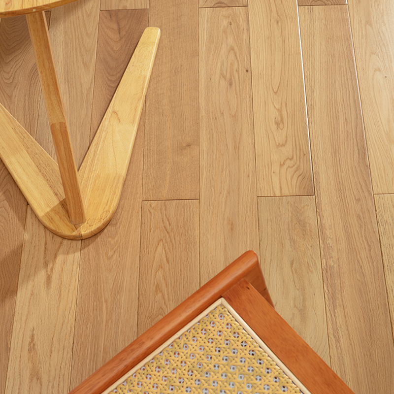 Smooth Matte Oak Hardwood Flooring - Waterproof and Scratch Resistant, with Stain-Resistant Finish