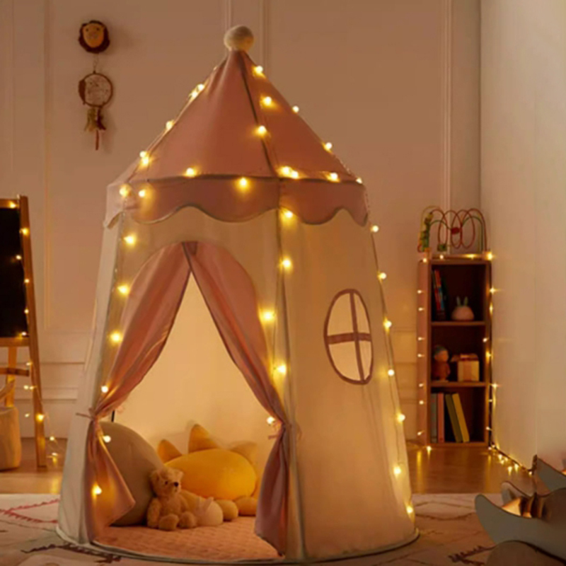 Modern Round Play Tent with Lights for Indoor or Outdoor Use