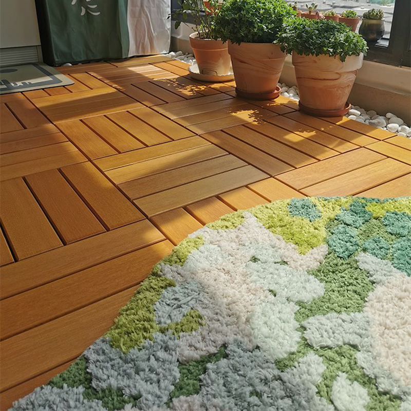 Smooth Matte Medium Wood Click-Lock Solid Wood Floor with Parquet Finish