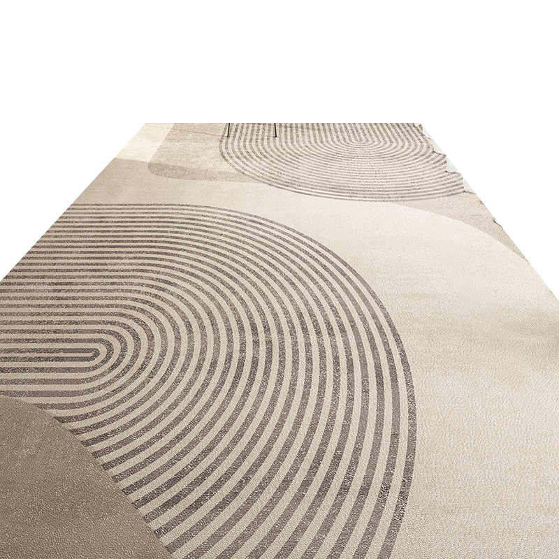 Minimalist Vinyl Rectangle Area Rug for Adults' Room, Medium Thickness, Anti-Slip Backing