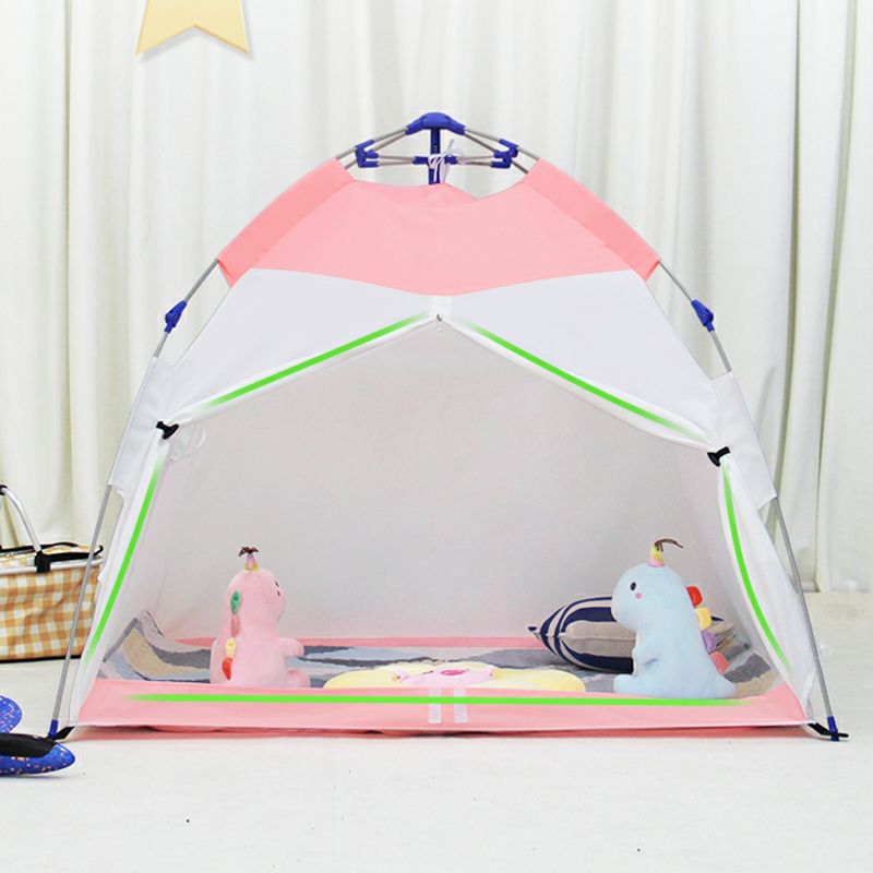 Medium Polyester Play Tent with Window and Lights for Indoor/Outdoor