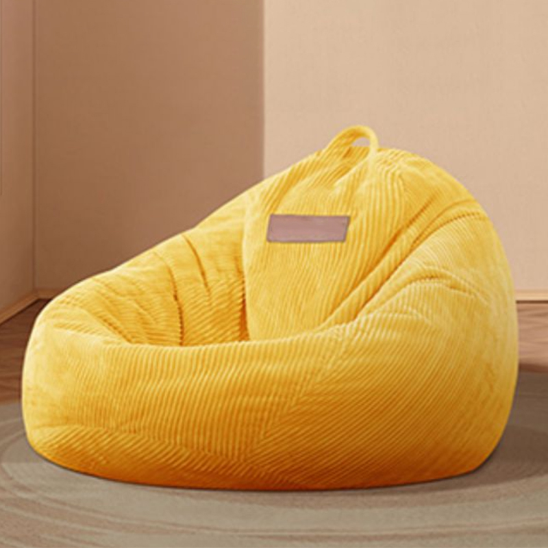 Cozy Corduroy Bean Bag Chair with Removable Cover and Plush Fill