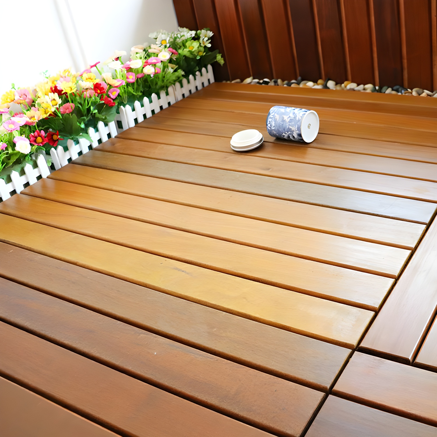 Luxurious Lapacho Parquet Solid Wood Flooring in Smooth Brown Finish