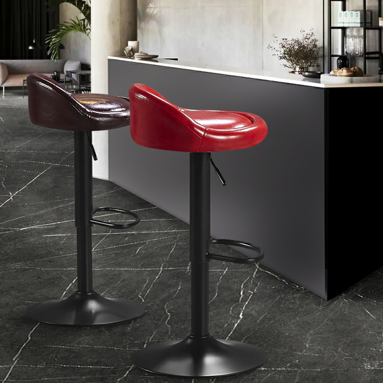 Armless Modern 30-inch Metal Barstool with Swivel, 16-inch Wide, Armless Round Seat