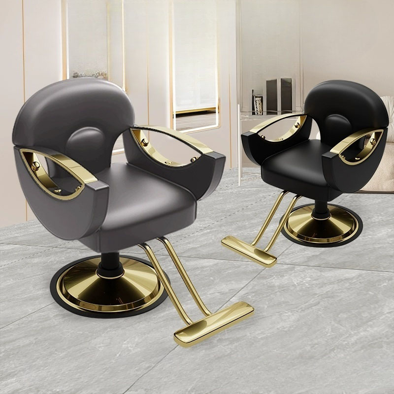 Modern Faux Leather Styling Chair with Adjustable Height and Swivel Base