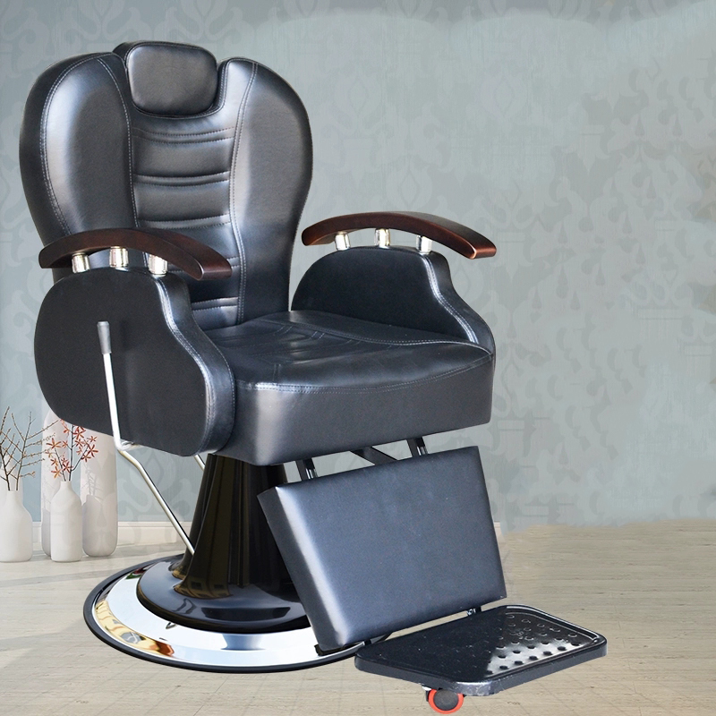 Hydraulic Barber Chair with Adjustable Height and Swivel Feature for Stylish Hair Salons