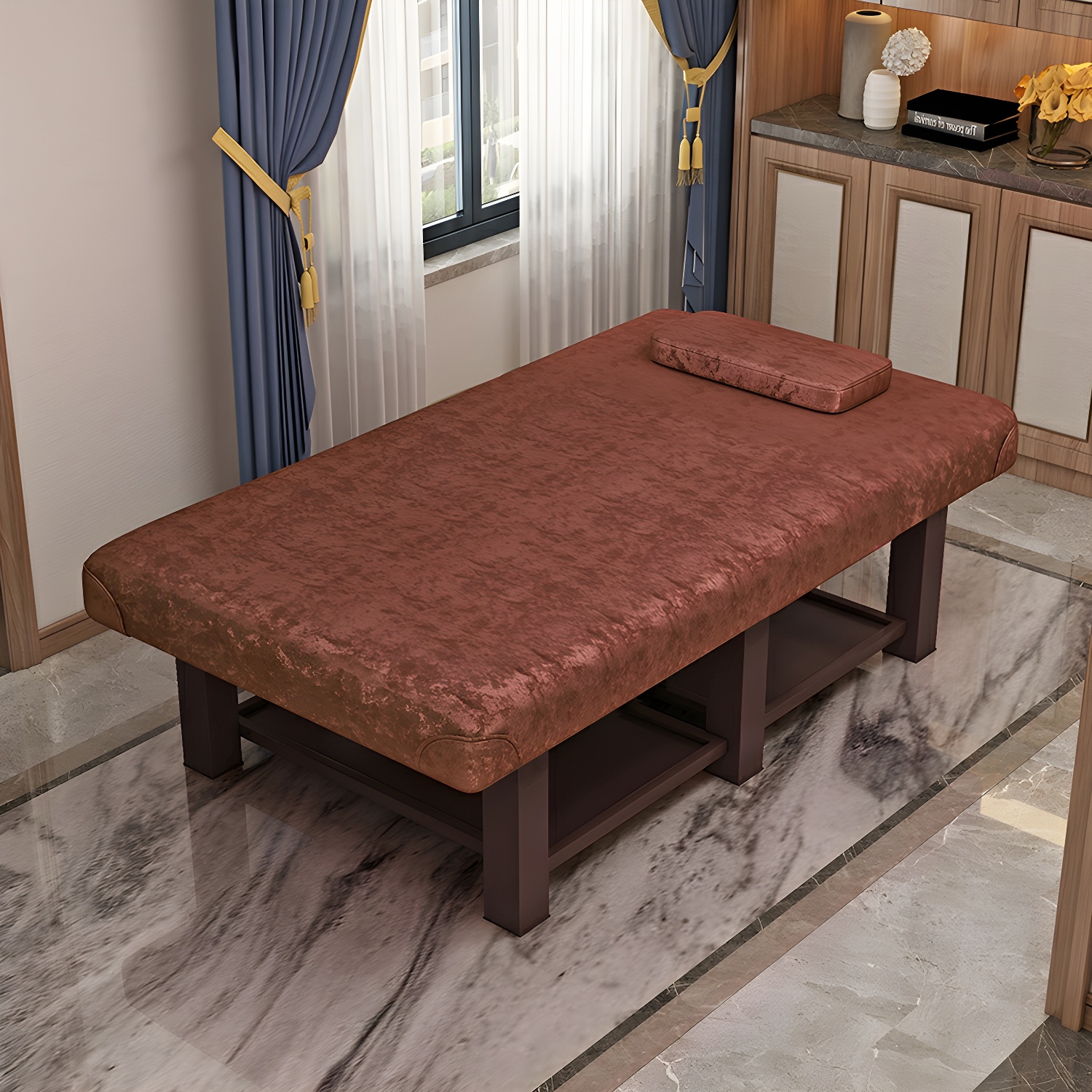 Extra Large Rectangular Wood Facial & Massage Bed, Warp Resistant, 250+ lb Weight Capacity