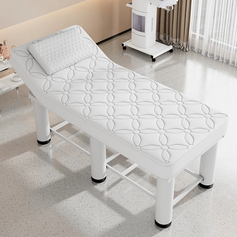 Adjustable Height Metal Base Beauty Salon Bed with 250+ lbs Weight Capacity for Facial & Massage