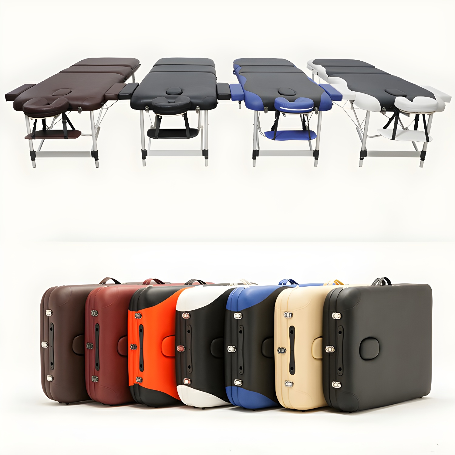 Extra-Large Adjustable Height Lightweight Facial and Massage Bed with Abrasion Resistance