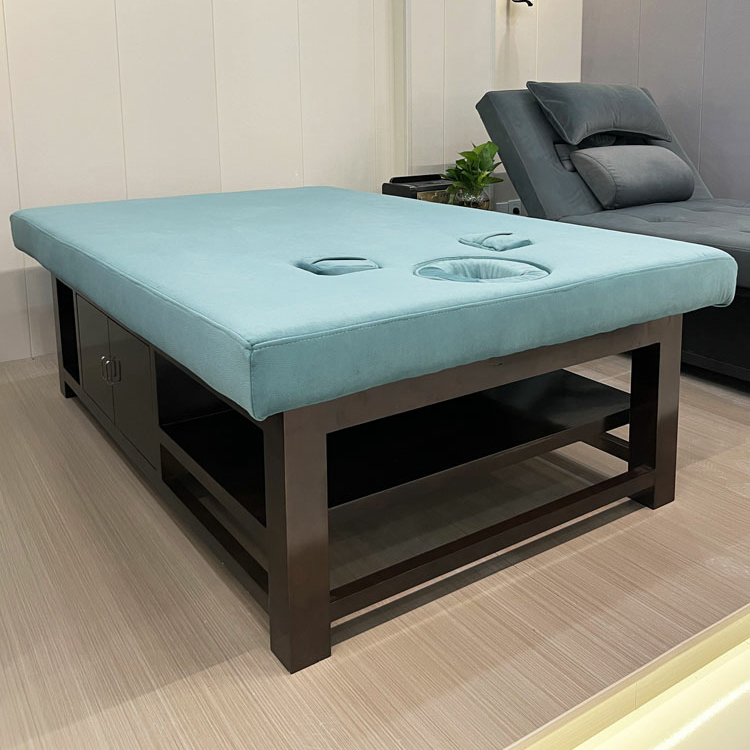 Scratch-resistant Massage Table with Wooden Frame, 23.6" Height