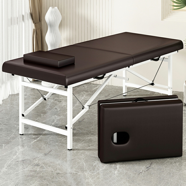 Stackable Lightweight Leather Facial & Massage Bed Portable for Hair Salon 60cm Height