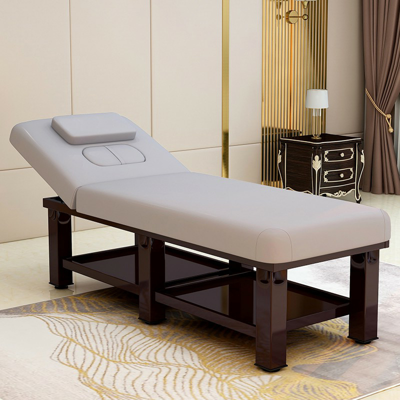 6 Legs Massage Table with Metal Base, Upholstered Mattress Included