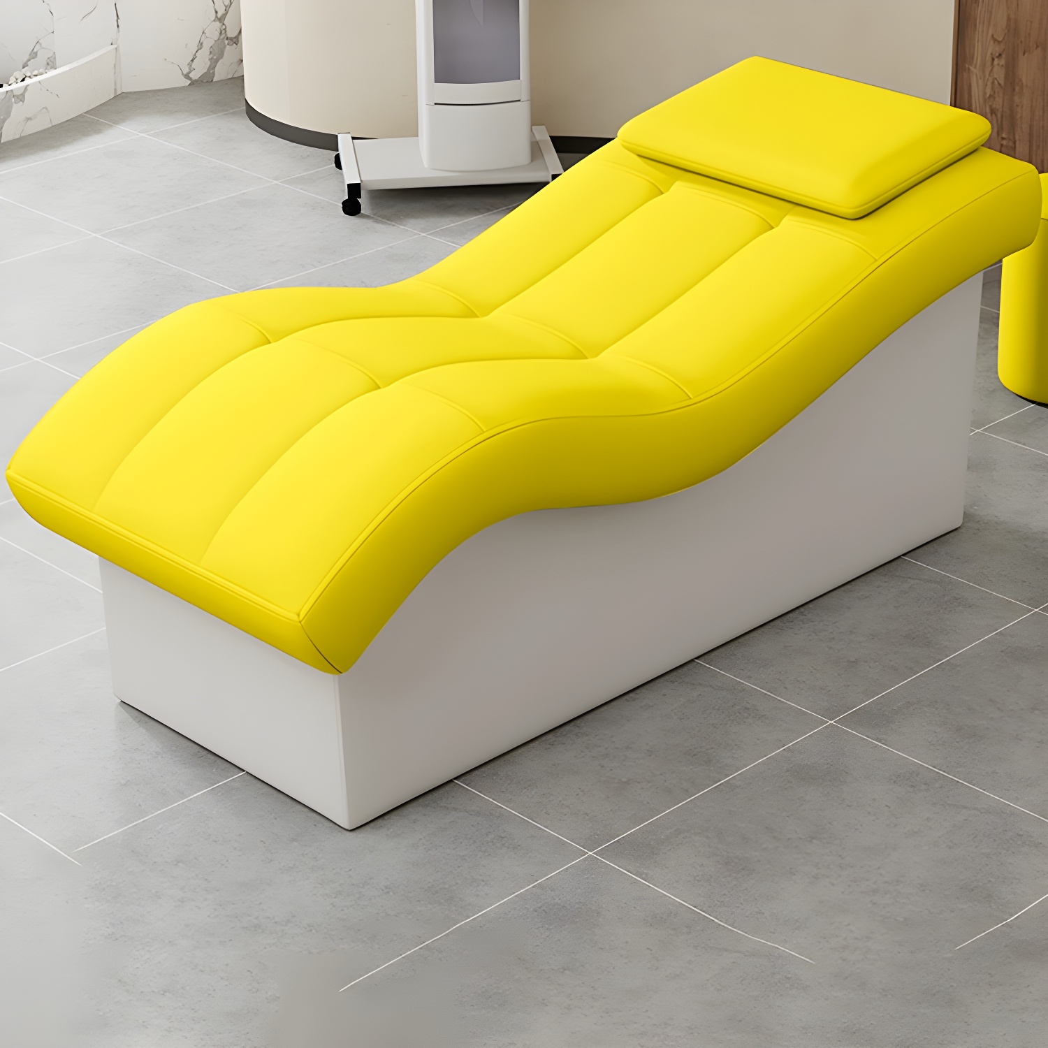 Solid Faux Leather Facial & Massage Bed - Ideal for Hair Salons