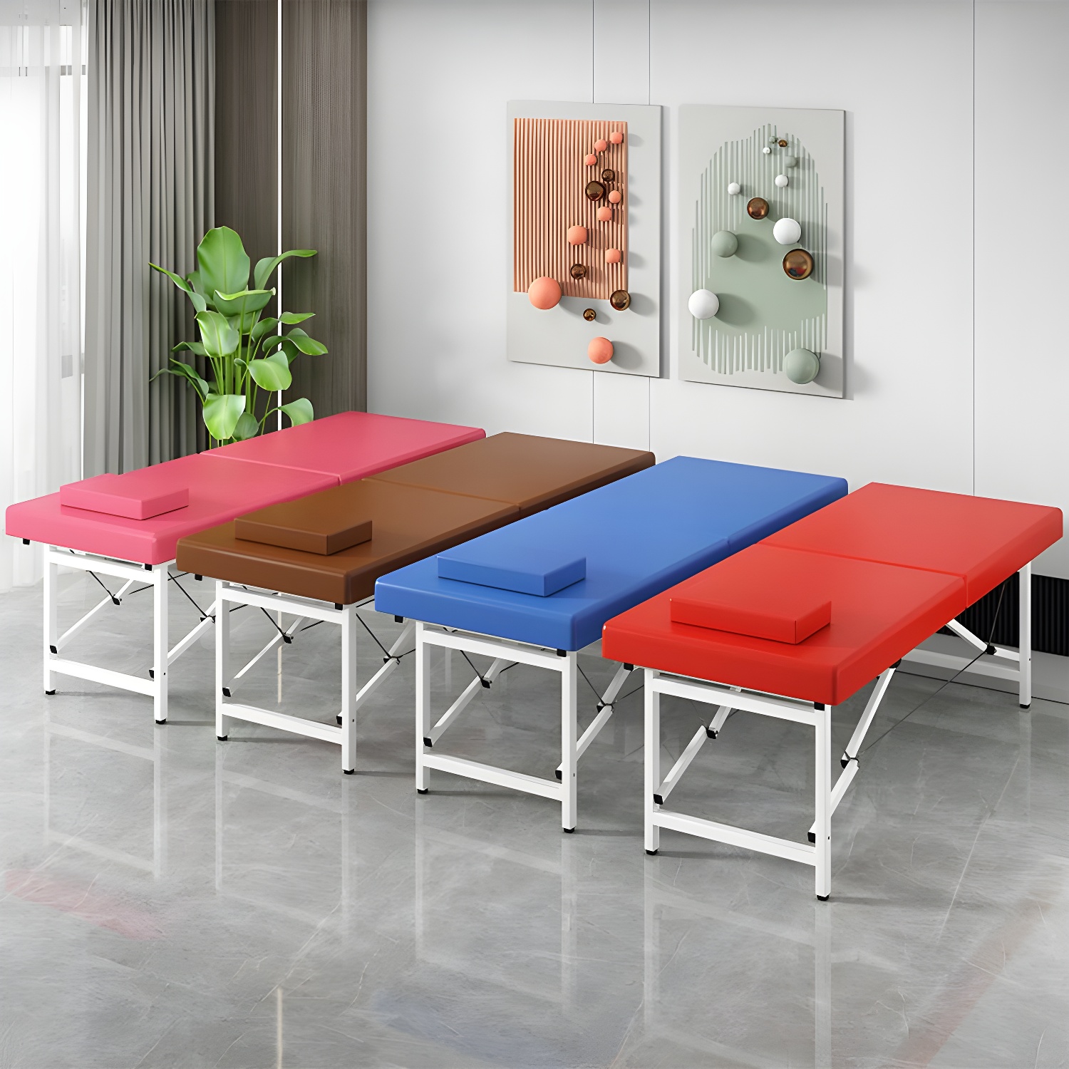 Foldable and Portable Facial & Massage Bed with Stainless Steel Legs