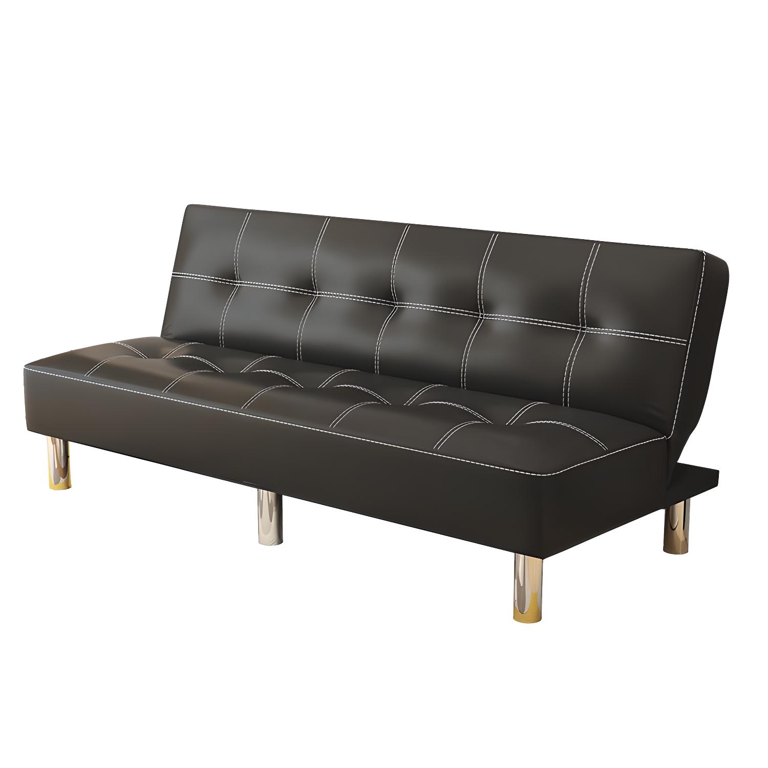 Solid Colour Sleeper with Tufted Back for Seats 3 in a Modern Simple Style