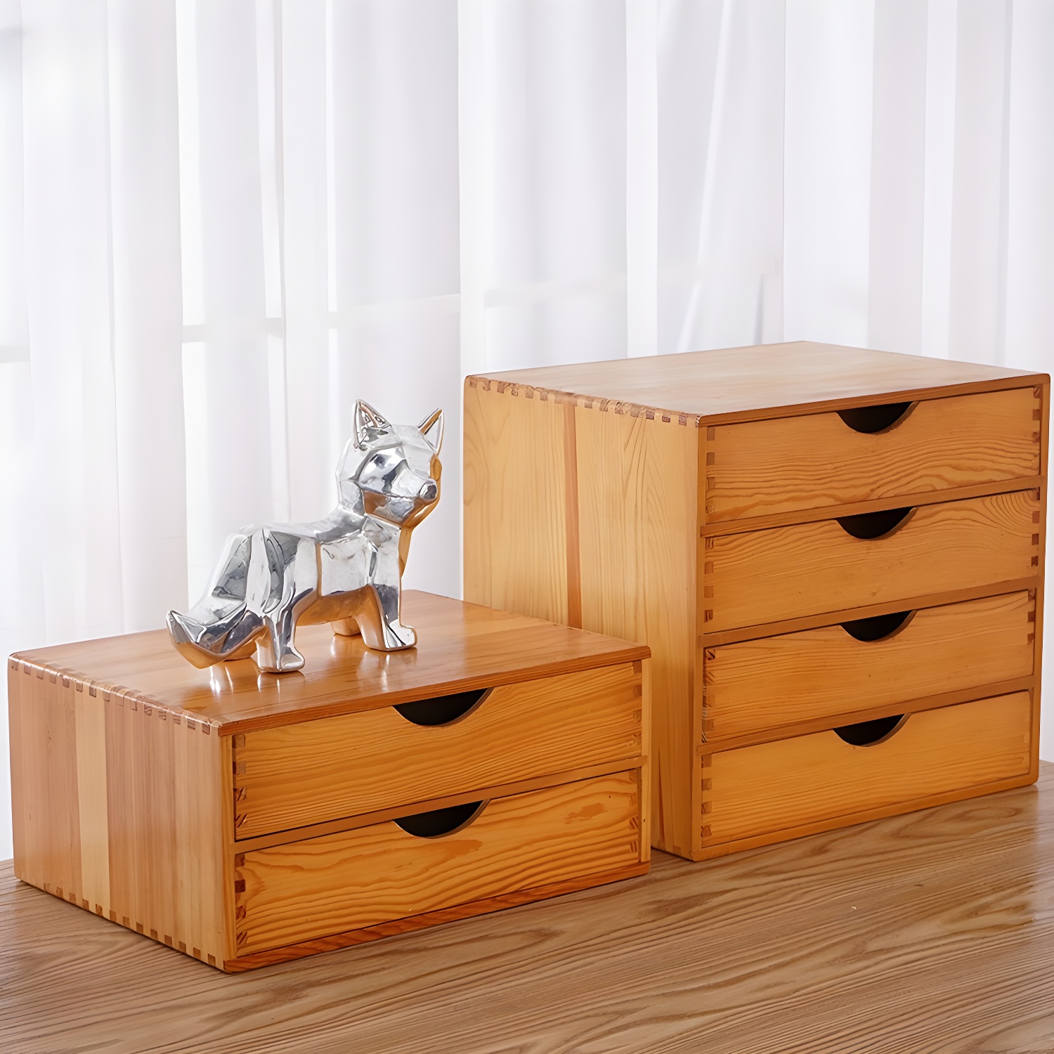 Art Deco Lateral Filing Cabinet Timber Material Soft Close with Drawer