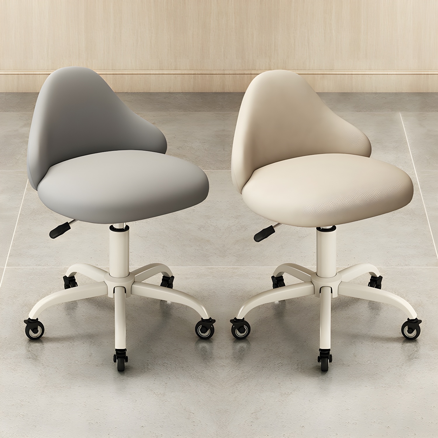 Height Adjustable Wear Resistant Styling Chair with Mute Wheel
