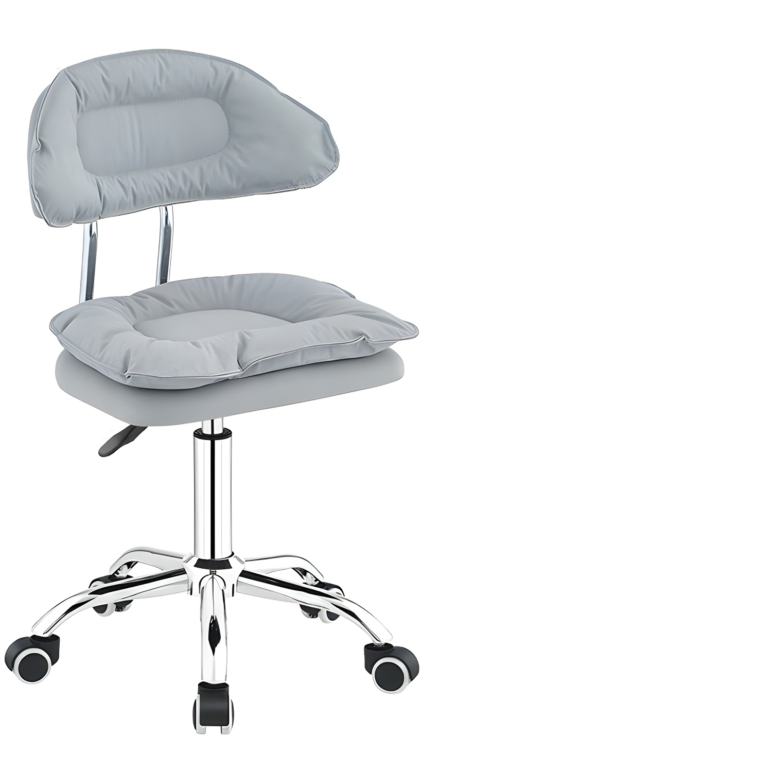 Faux Leather Styling Chair Sponge Cushion Salon Chair Adjustable Height