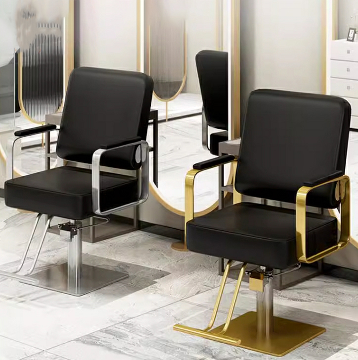 Ergonomic Water Resistant Leather Styling Chair with Footrest & Padded Armrest Salon Chair