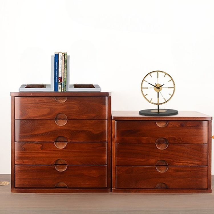 2 Drawers/1 Drawer/4 Drawers Contemporary Brown Natural Wood Free Standing Lateral Filing Cabinet