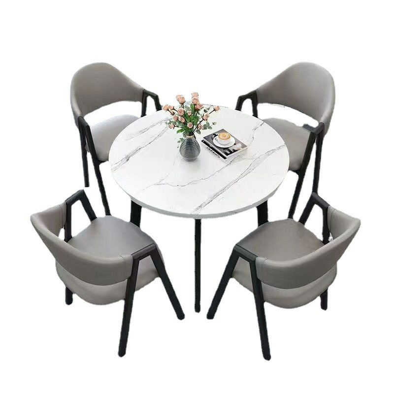 Natural Wood Finish/Pale Wood Finish/Espresso Finish Dining Table Set with Upholstered Chairs